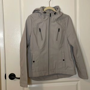 Ladies lightweight, hooded jacket. Tag is size L but runs smaller, I am a medium